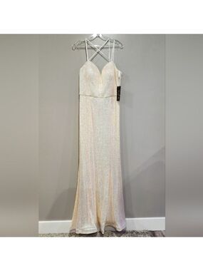 Cinderella Divine Sequined Opal Champagne Dress - New With Tags